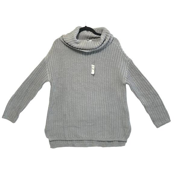 Haven Chunky Knit Funnel Neck Sweater NWT Womens Sz S Gray Pullover Relaxed Fit - Picture 1 of 6